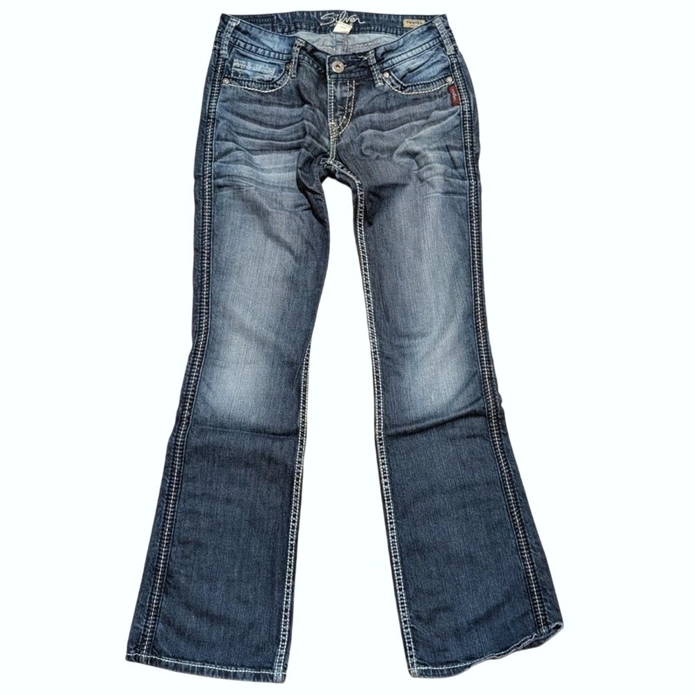 Silver Jeans Twisted Bootcut 28 x 33 Faded Wash Bootcut Boot Leg Denim Boot Leg